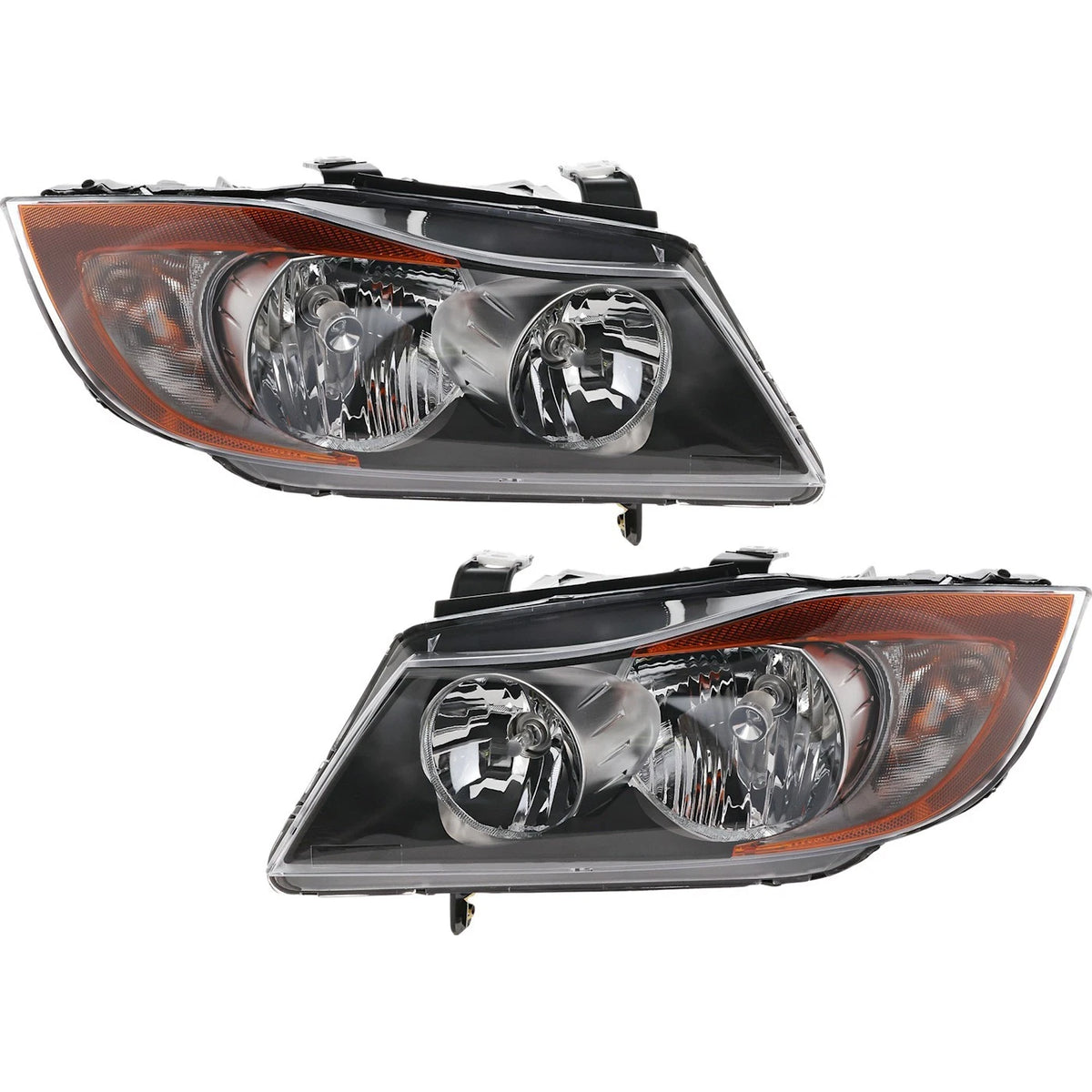 Headlight Set for BMW 328i (2007–2008) Halogen with Bulb(s)
