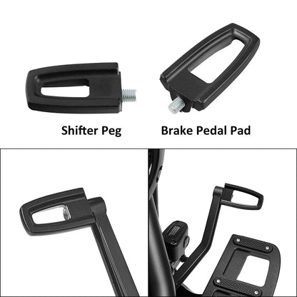 Matte Black Brake Pedal with Shifter Peg for Harley Road King Touring