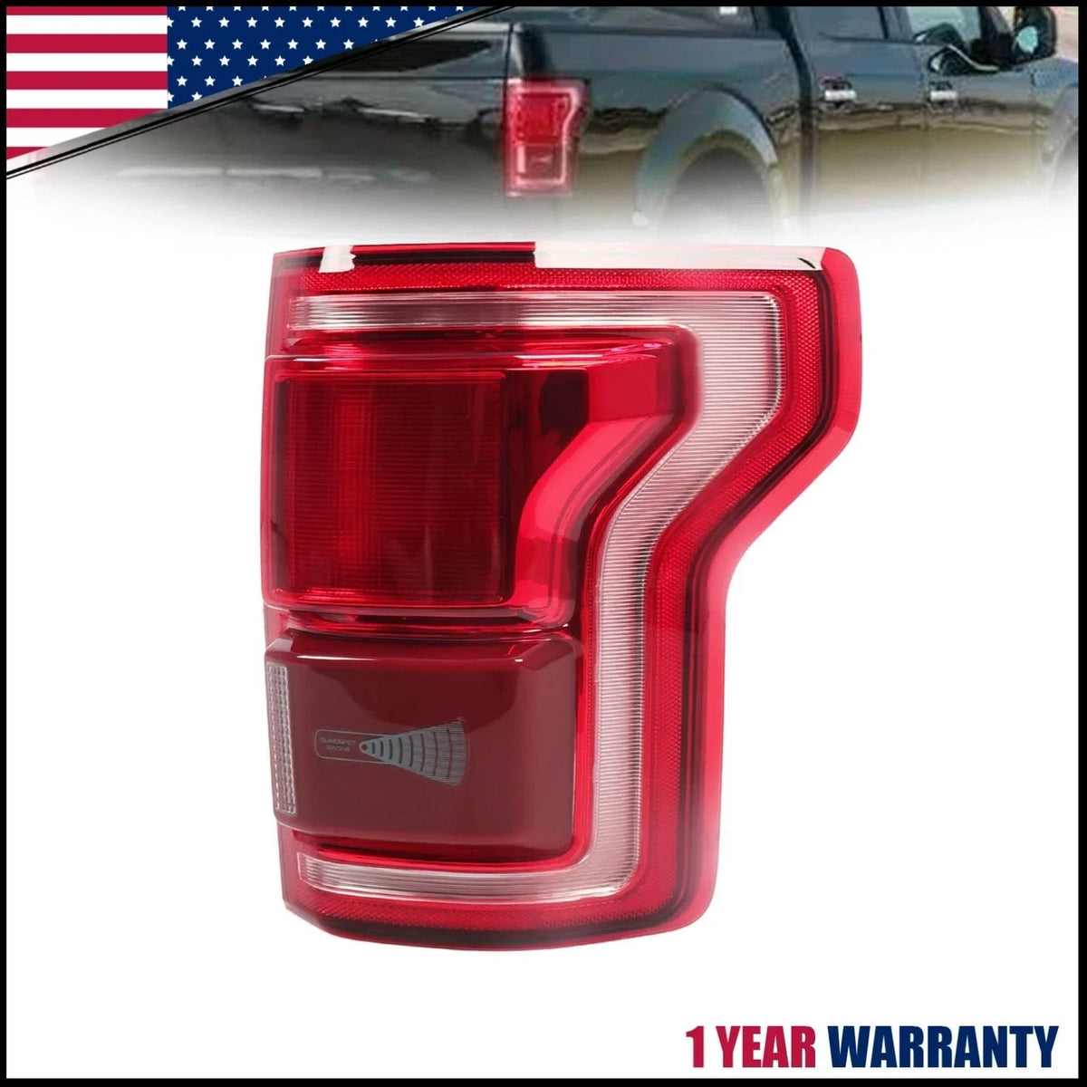 Right LED Tail Light for Ford F150 (2015–2017) W/Blind Spot