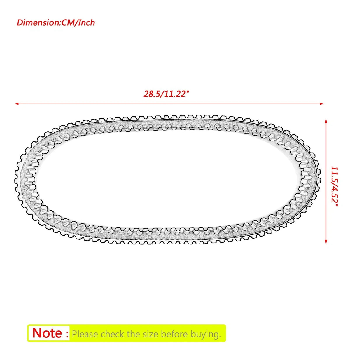 23100-GFC-901 Drive Belt for Honda Metropolitan NCH50 (2012-2015)