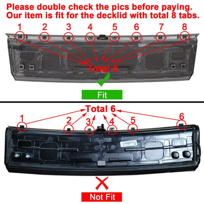 Carbon Fiber Look Trunk Panel Decklid Trim Cover for Ford Mustang (2015–2023)