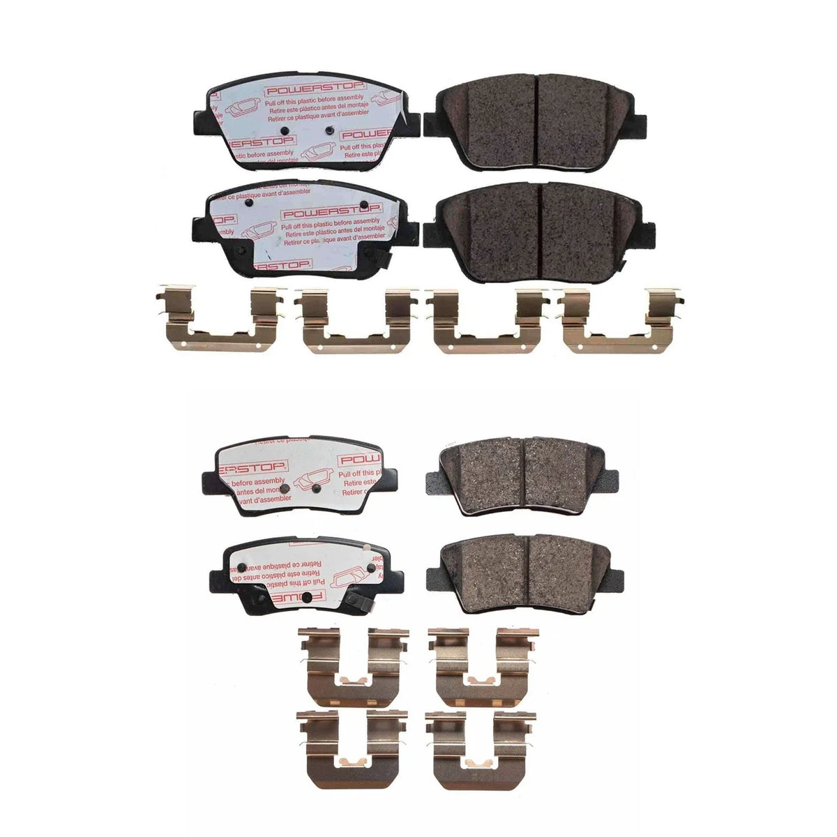 PowerStop Front & Rear Next Gen Euro Carbon Fiber Brake Pads Kit for Sonata Optima (2011–2020)