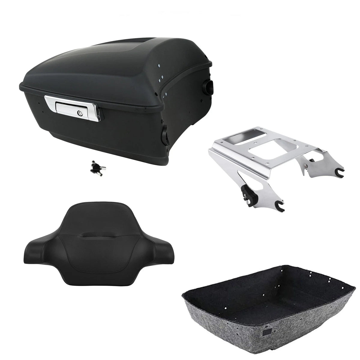 Backrest Mount Rack for Harley Electra Glide 2009-2013 - Matte Black