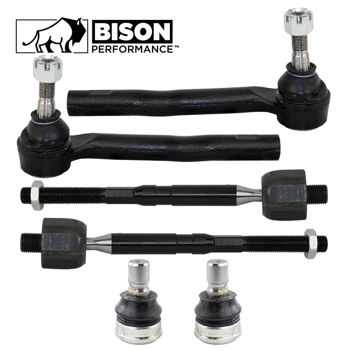 Front 6pc Ball Joint & Tie Rod End Kit for Mazda 2 (2015–2020)