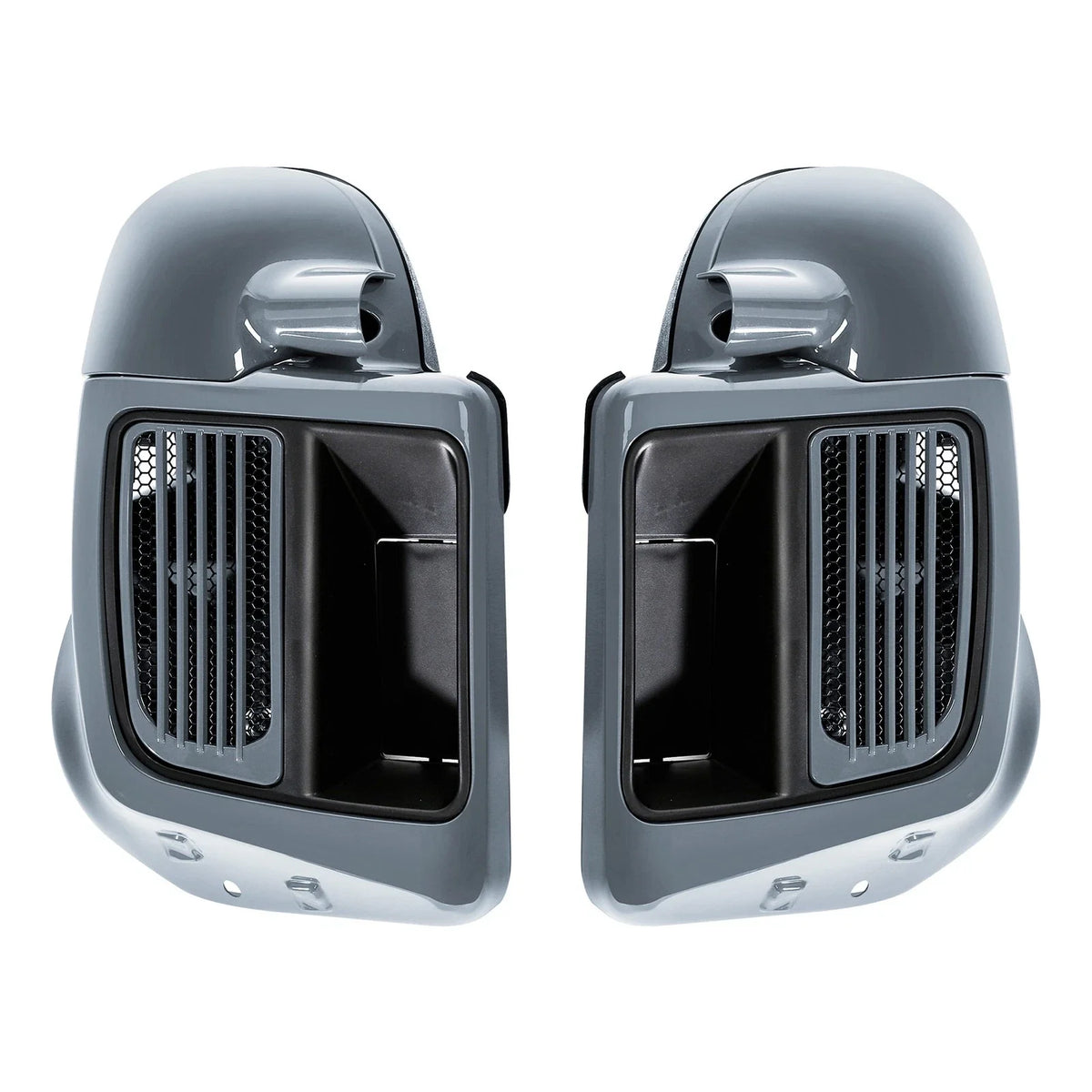Lower Vented Fairings for Harley Road Glide (2014–Present) - Gunship Gray