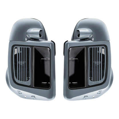 Lower Vented Fairings for Harley Road Glide (2014–Present) - Gunship Gray