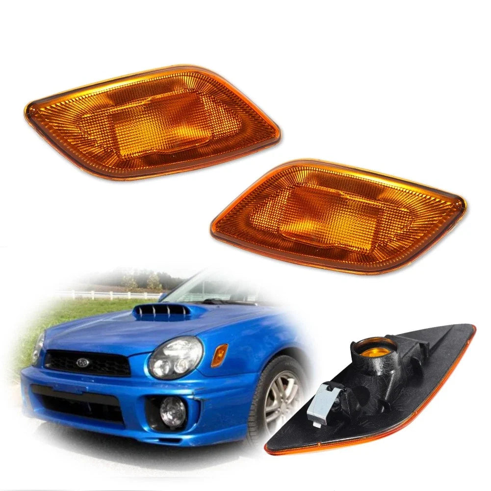 2X Amber Lens Side Marker Lights for Subaru Impreza (2002–2003)