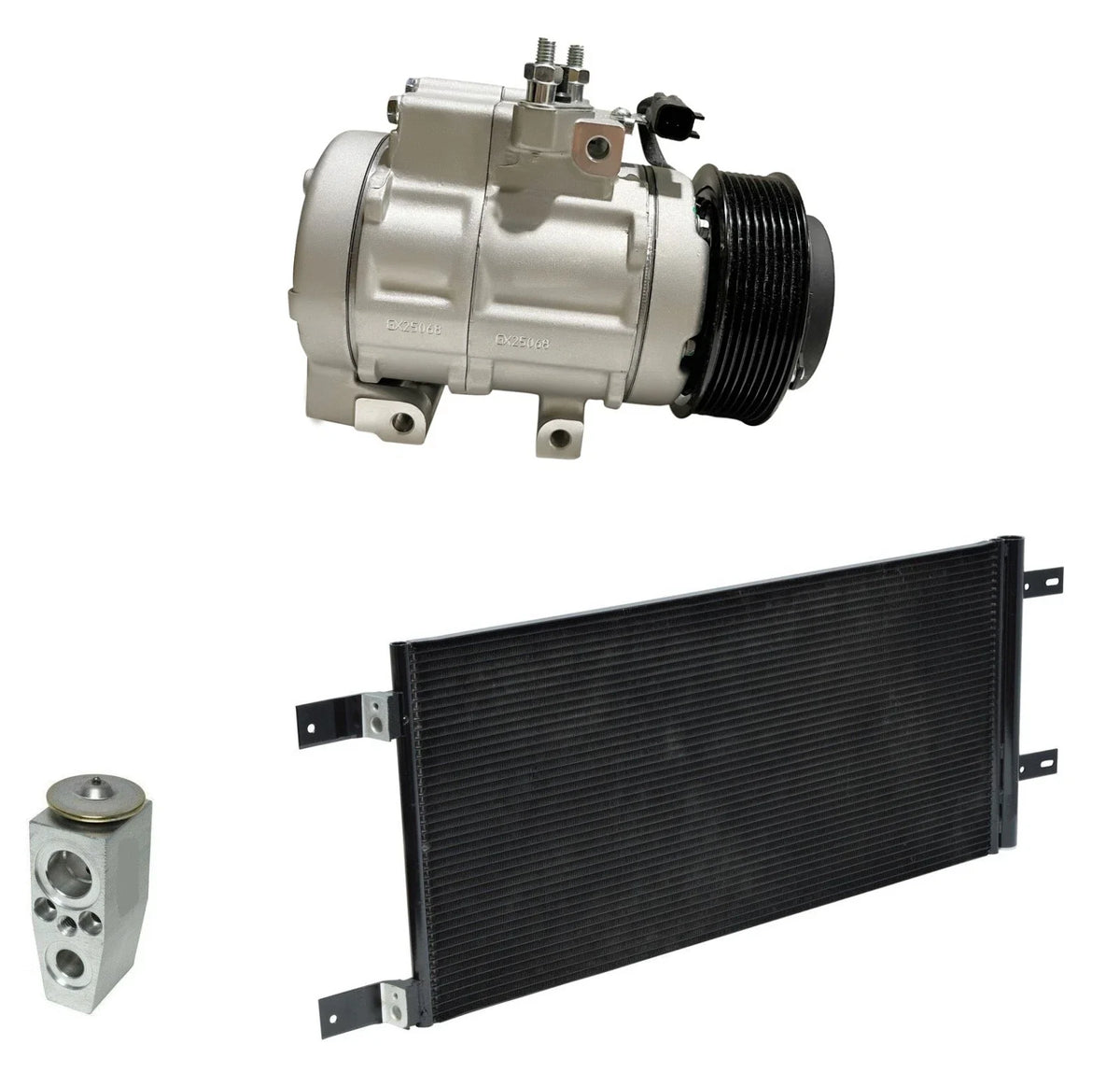 AC Compressor Kit With Condenser for Ford F-250 Super Duty 6.7L (2011–2012)
