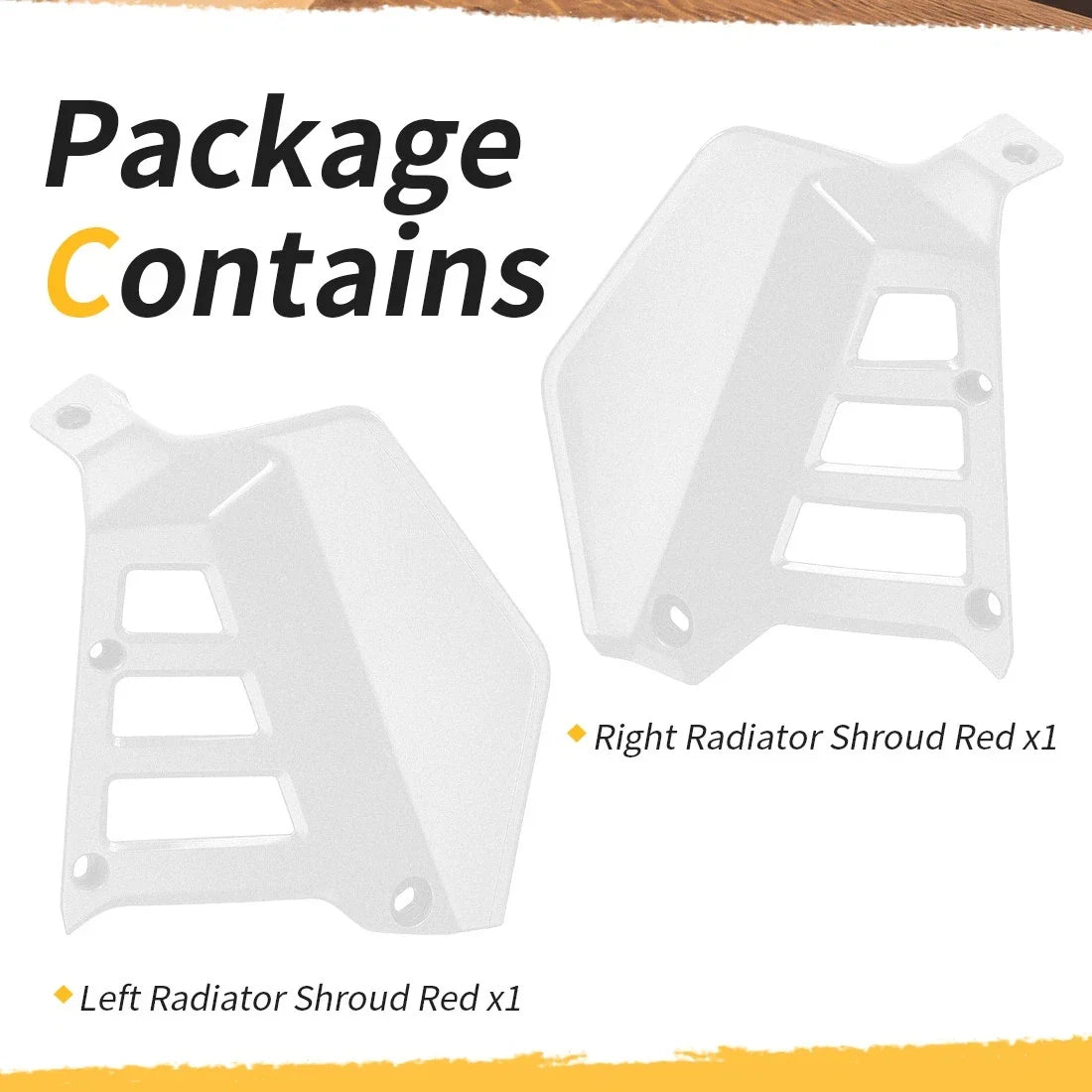 White Shrouds for Honda ATC250R Radiator (1985–1986)