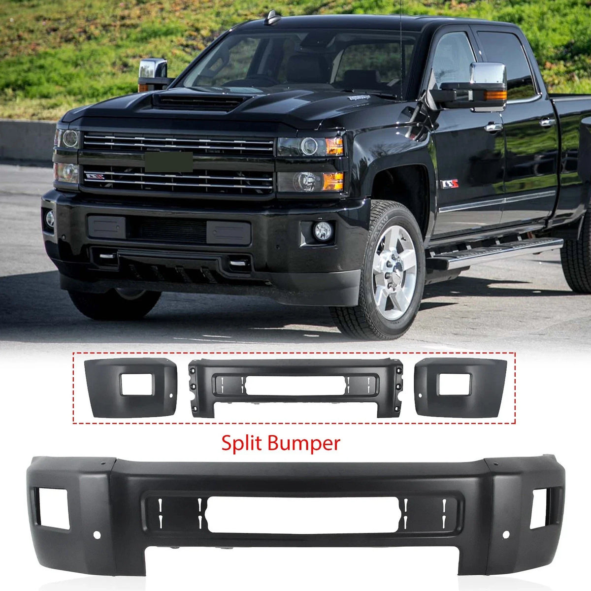 Front Bumper for Chevy Silverado 2500 HD 3500HD (2015–2019)