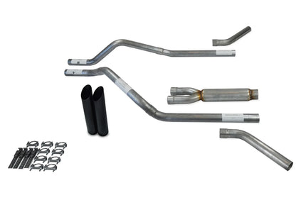 2.5" Glasspack Dual Exhaust Kit with Black Tips for 2000–2004 GMC Jimmy