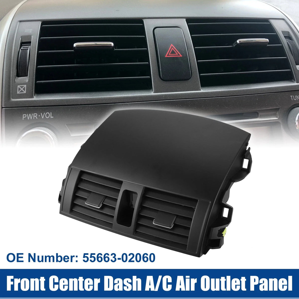 A/C Air Outlet Vent Panel for Toyota Corolla (2009–2013) Black