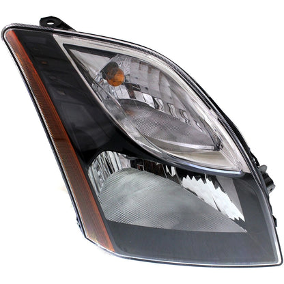 Headlight Set for Nissan Sentra (2010–2012) LH RH Black Interior CAPA