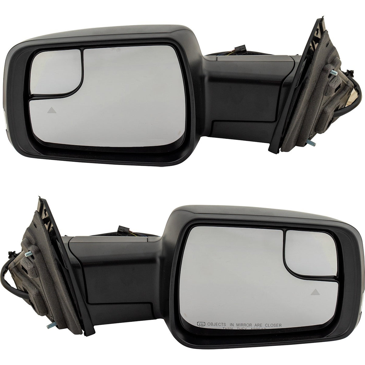 Power Heated Folding Mirrors for Ram 1500 (2019–2022) - Black Pair