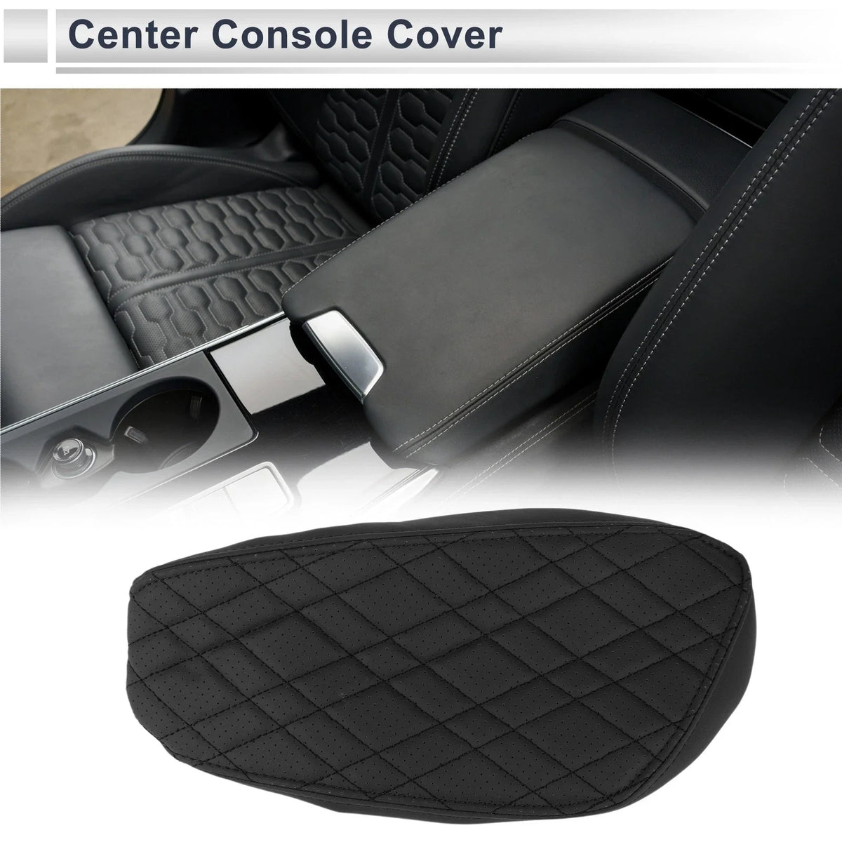 Center Console Cover for BMW X1 (2016–2022) Black 1 Pc