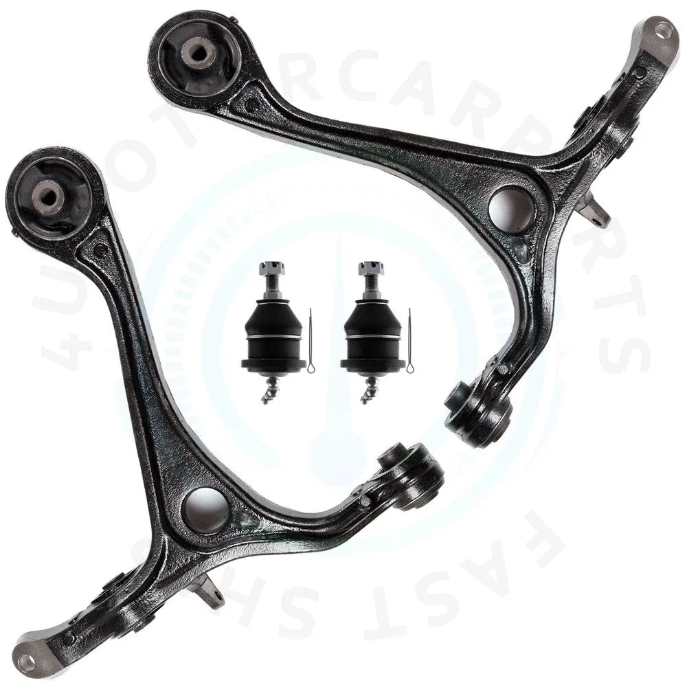 Set of 4 Front Lower Control Arms & Upper Ball Joints for Acura TSX (2004–2008)