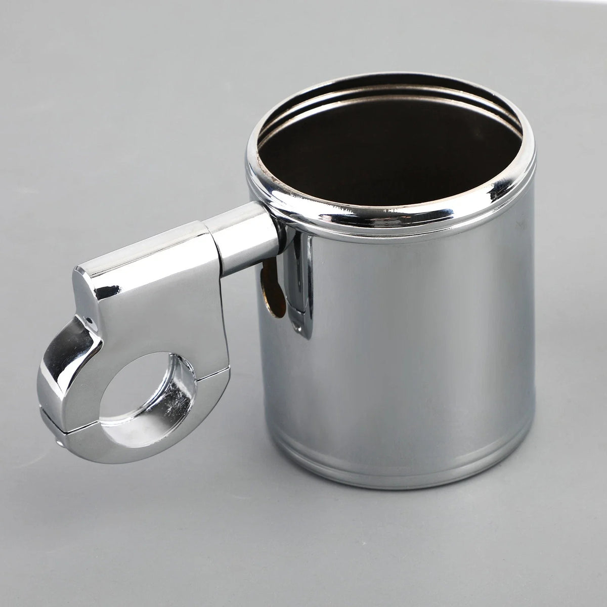 Bottle Holder Chrome Cup for Bobber Cruiser Chopper (7/8" 1" 1-1/4")