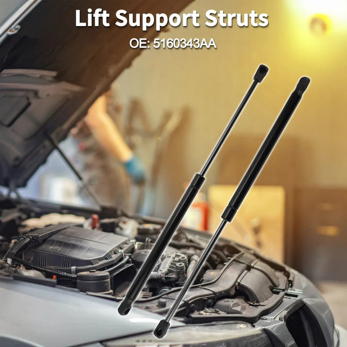 Lift Supports for Hood on Dodge Ram 2500/3500 (2010)