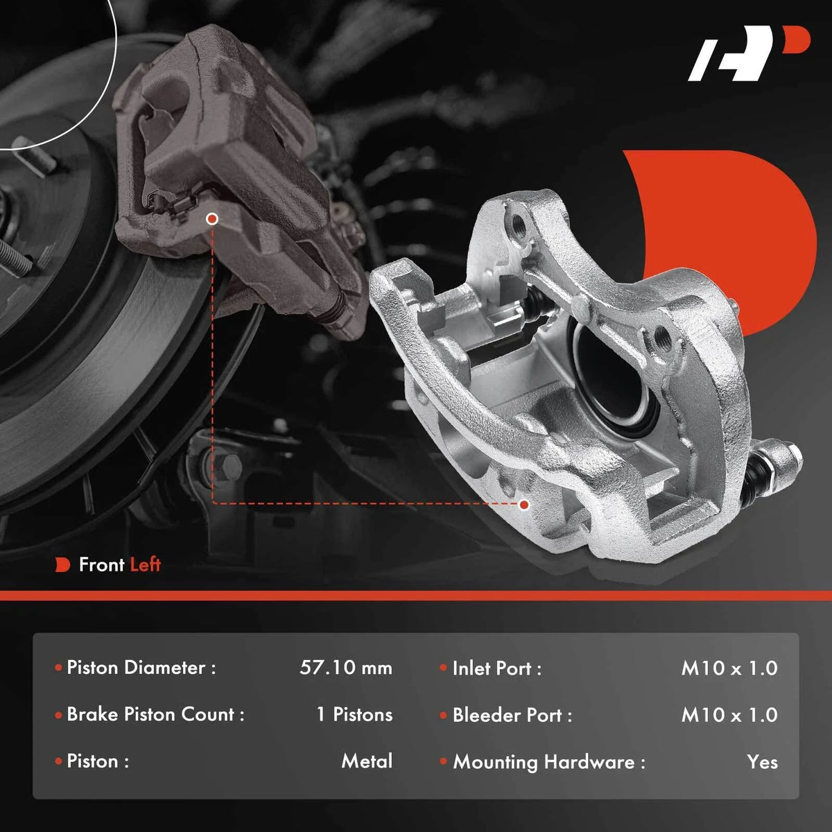 Front Brake Calipers Set for Nissan Cube Tiida Versa 2009-2014