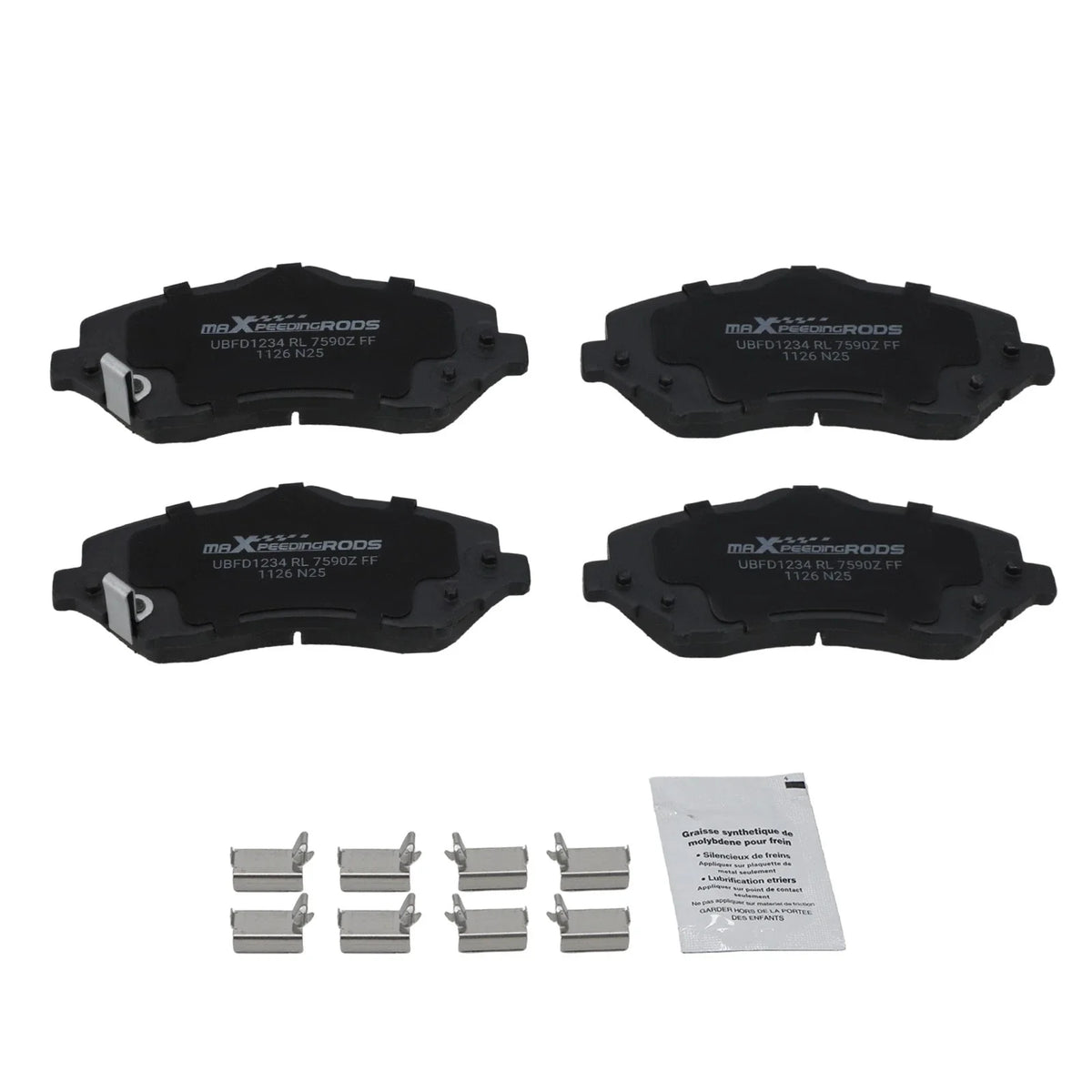 Front Ceramic Brake Pads Kit for Dodge Grand Caravan, Journey (2008–2016)