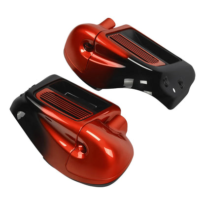 Lower Vented Fairings in Sunset Orange/Black Fade for Harley Touring 2014-2023