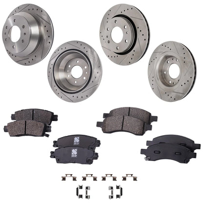 Disc Brake Rotors with Pads Kit for Chevy GMC Trailblazer Envoy