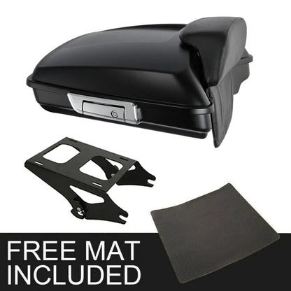 Razor Trunk Backrest Mount Rack 5.5" Matte Black for Harley Touring 2014-2026