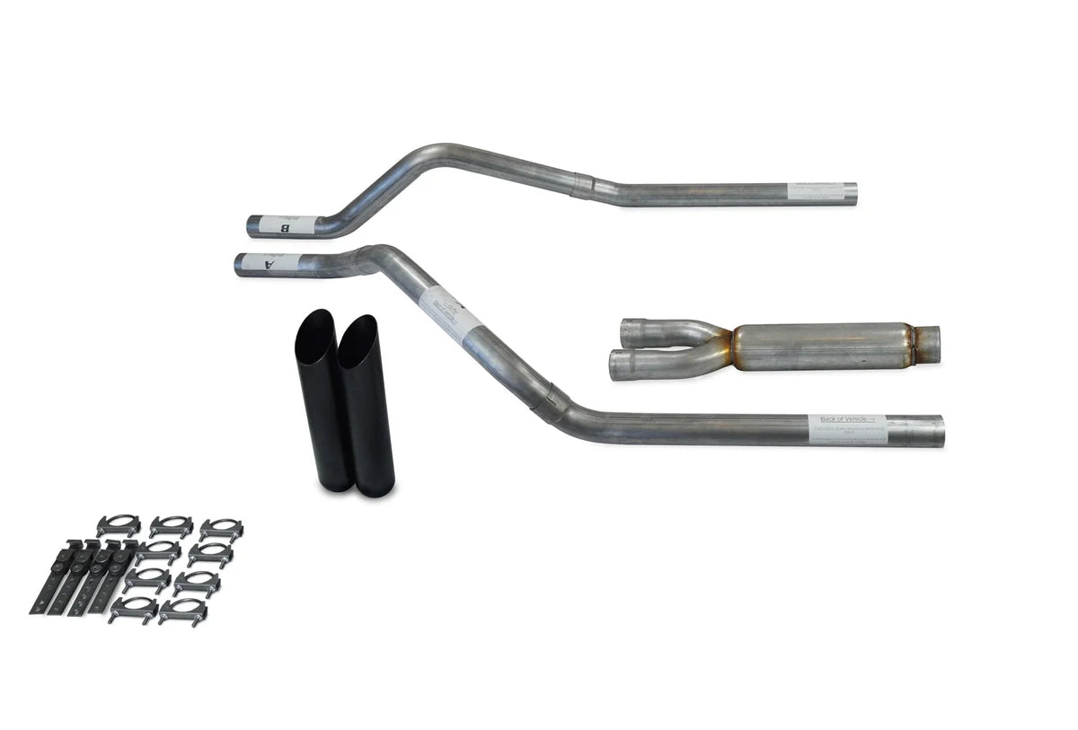 Dual Exhaust Kit for GMC Jimmy (2000–2004) - 2.5" with Black Tip
