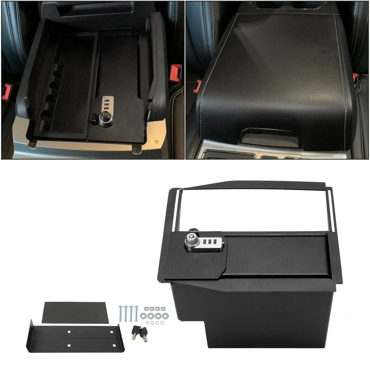 Center Console Lock Safe for F150 (2015–2020) & F250/F350 (2017–2022)