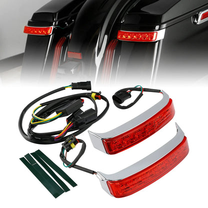 Red Lens Saddlebag LED Run Brake Turn Light for Harley Road Glide 2014-2023