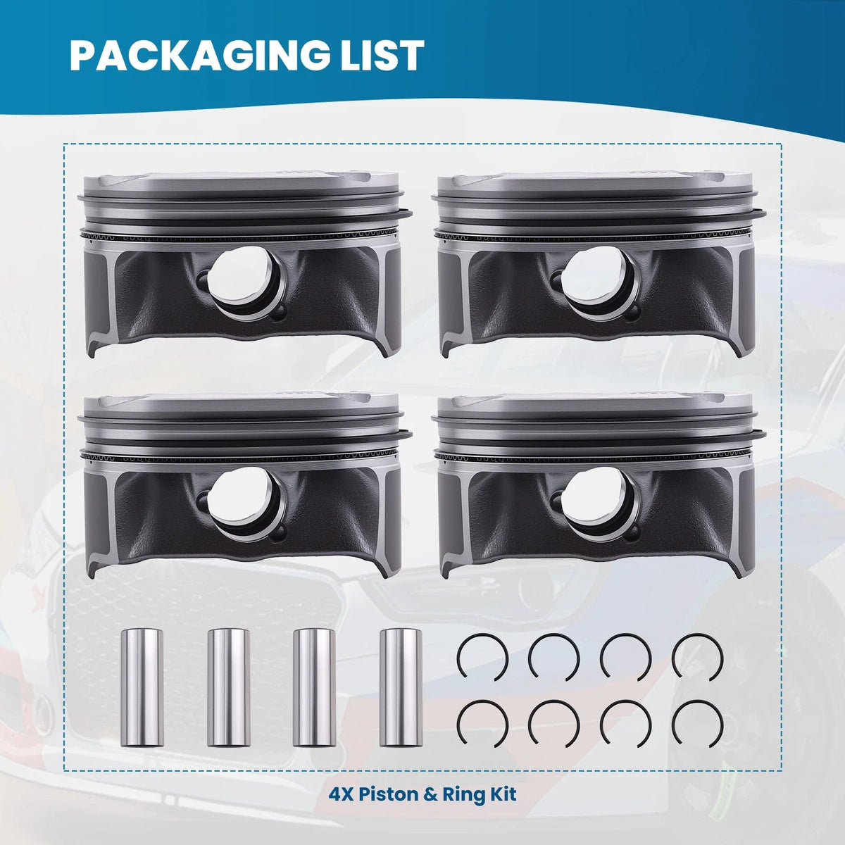 2.4L Engine Piston Kit for Chevy Impala Malibu GMC Terrain 2008-2017