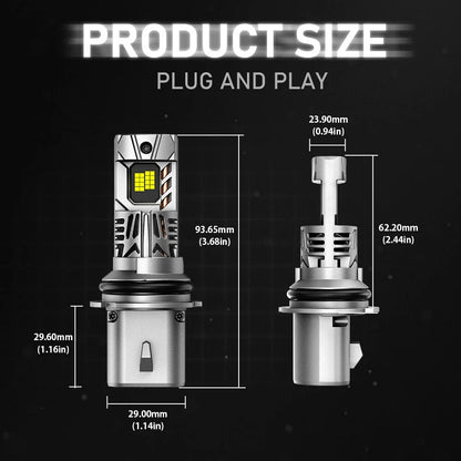 2X NOVSIGHT HB1 9004 LED Headlight Bulbs for