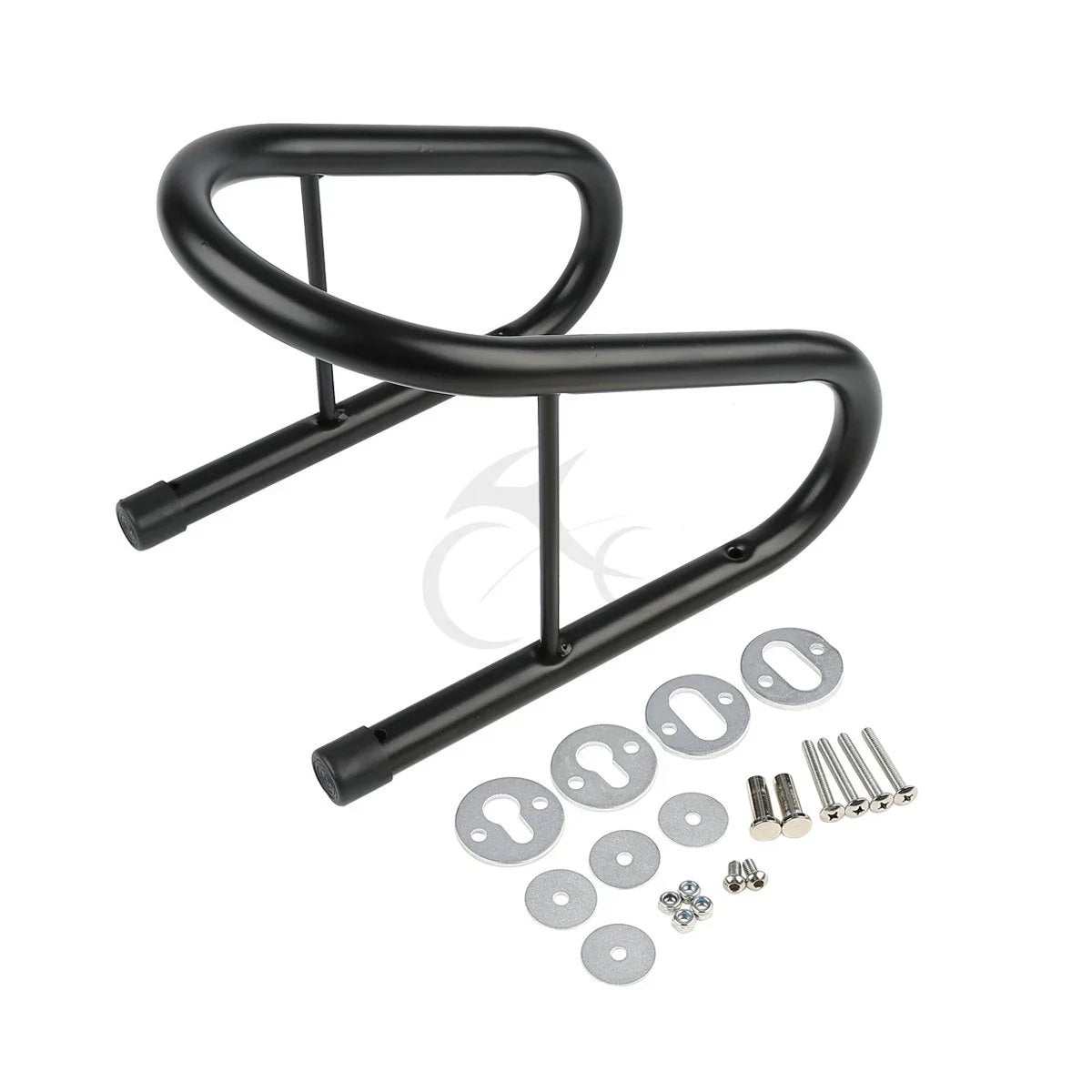 Black 6.5" Wheel Chock for Motorcycles with Quick Release Kit