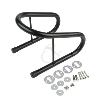 Black 6.5" Wheel Chock for Motorcycles with Quick Release Kit
