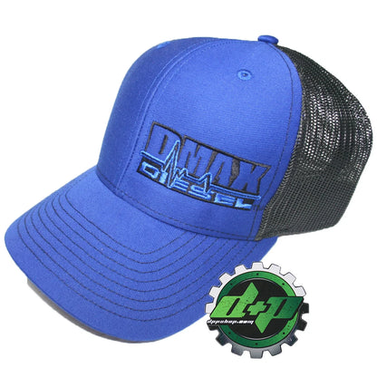 Snapback Cap - Duramax Diesel Trucker Hat in Blue and Black Mesh