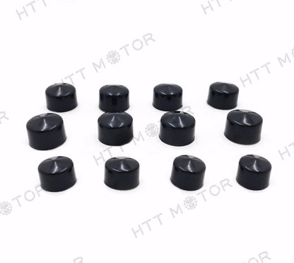 12 Piece Black Cap Dress Kit for Harley Dyna & Softail (1999–2006)