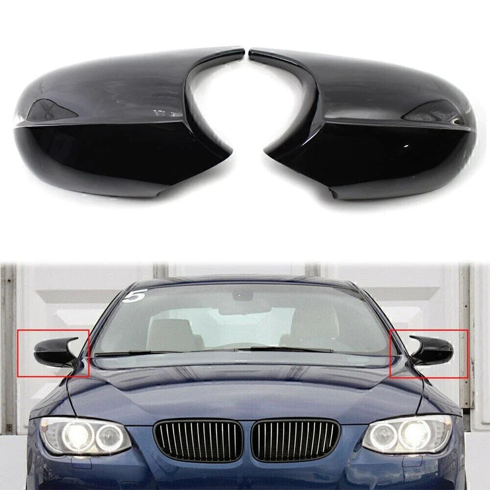 Gloss Black Side Mirror Covers for BMW E90 3 Series (2009-2011)