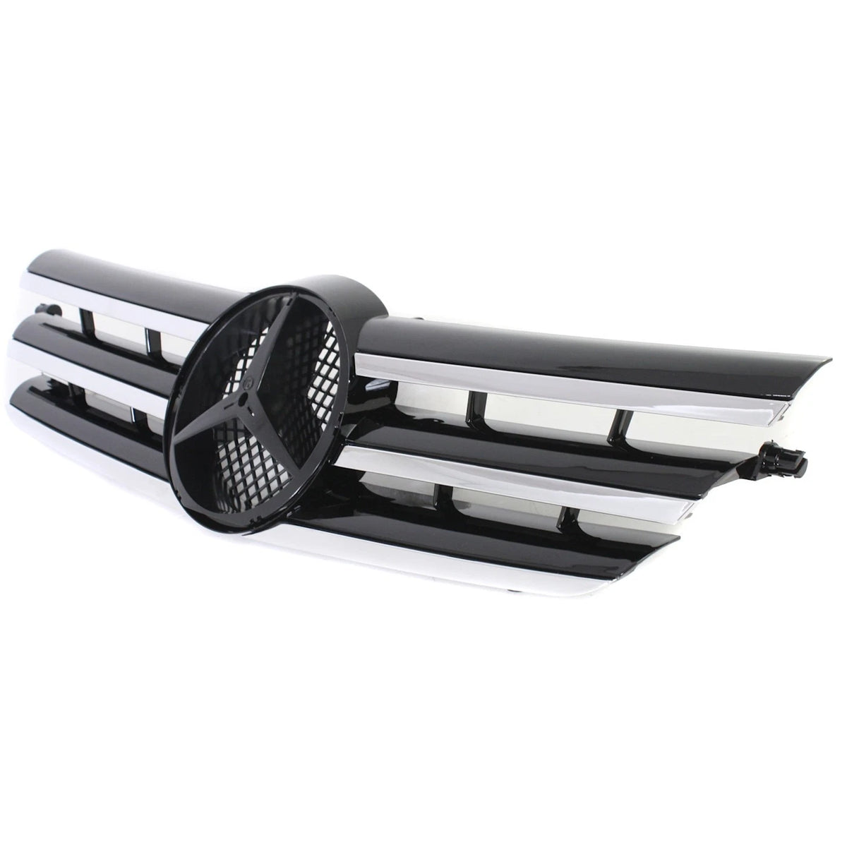 Grille for Mercedes C-Class Coupe (2002–2003) Black Chrome Molding