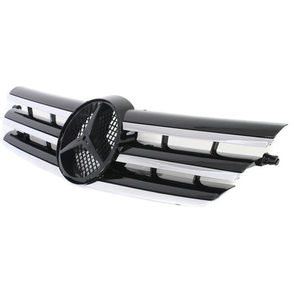 Grille for Mercedes C-Class Coupe (2002–2003) Black Chrome Molding