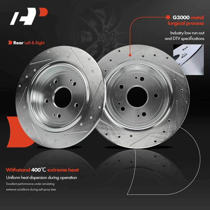 Performance Drilled Brake Rotors for Honda CR-V 2017-2023 & Acura TLX 2015-2020