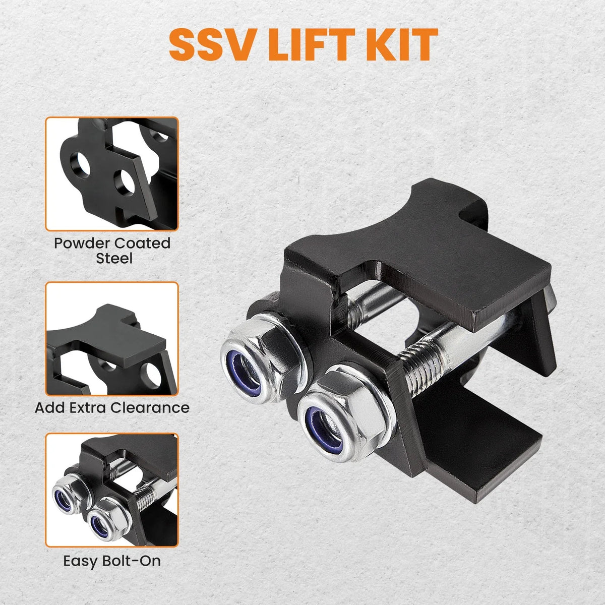 4x 2" Lift Brackets for 2016-2019 Can-Am Defender XMR