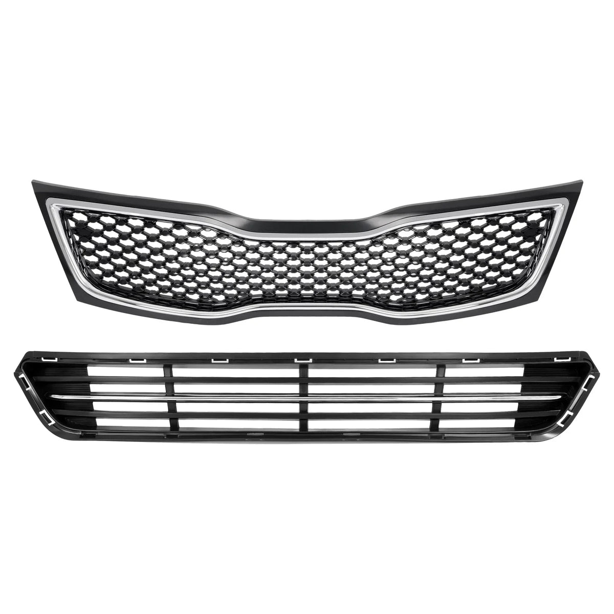 Bumper Grille Grill Set (Upper & Lower) for Kia Optima 2014-2015
