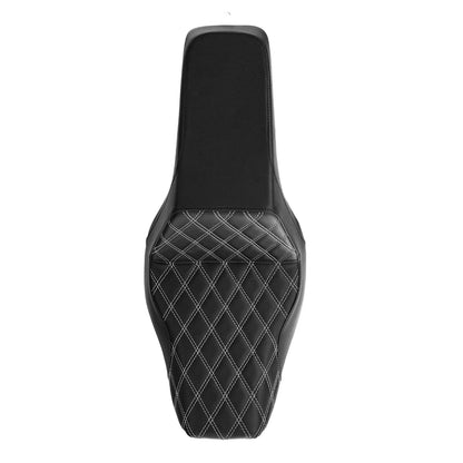 Driver and Passenger Black Seat for Harley Softail Street Bob 2018-2023