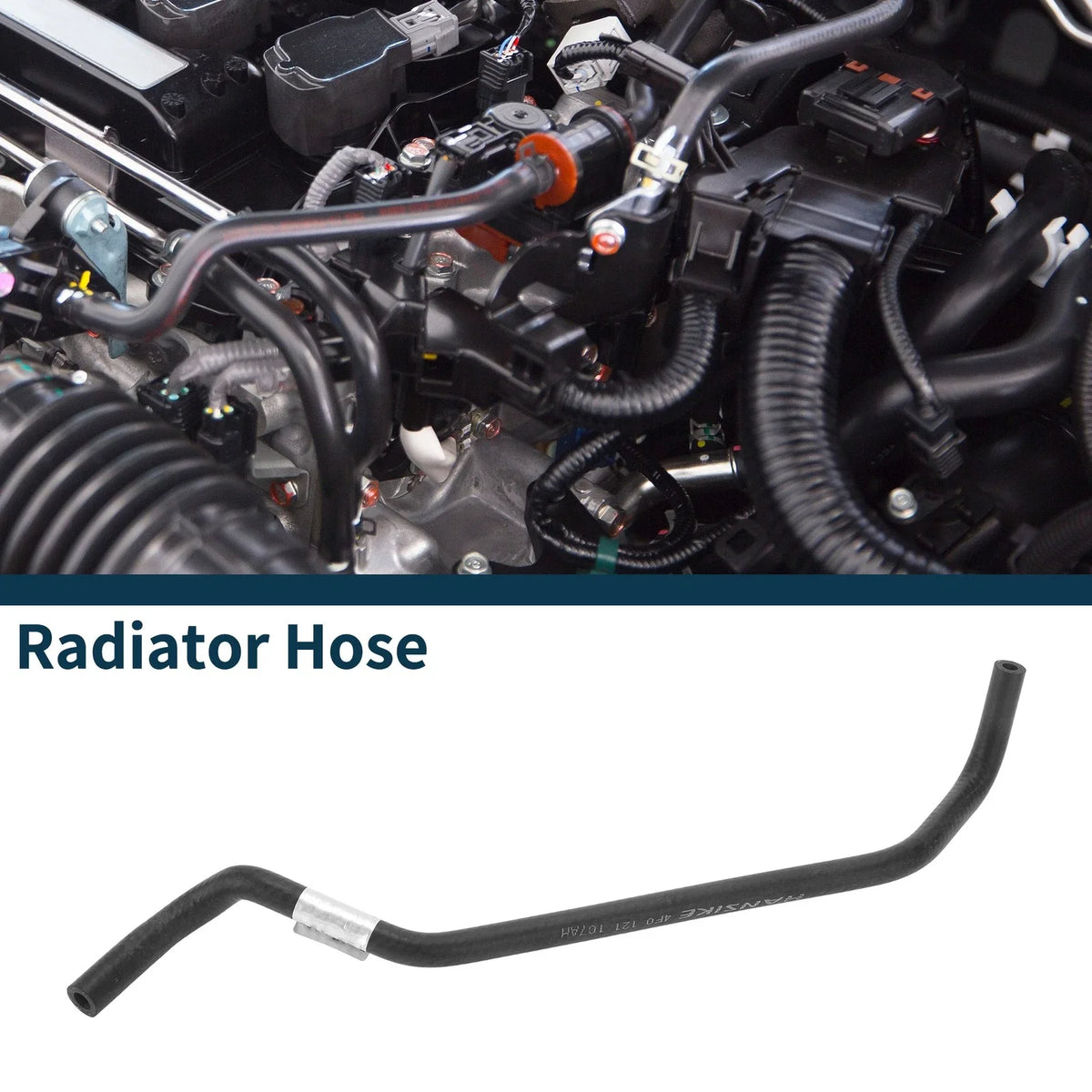 Radiator Hose Coolant Pipe for Audi A6 C6 2007 (4F0121107AH) Rubber 1 Pc