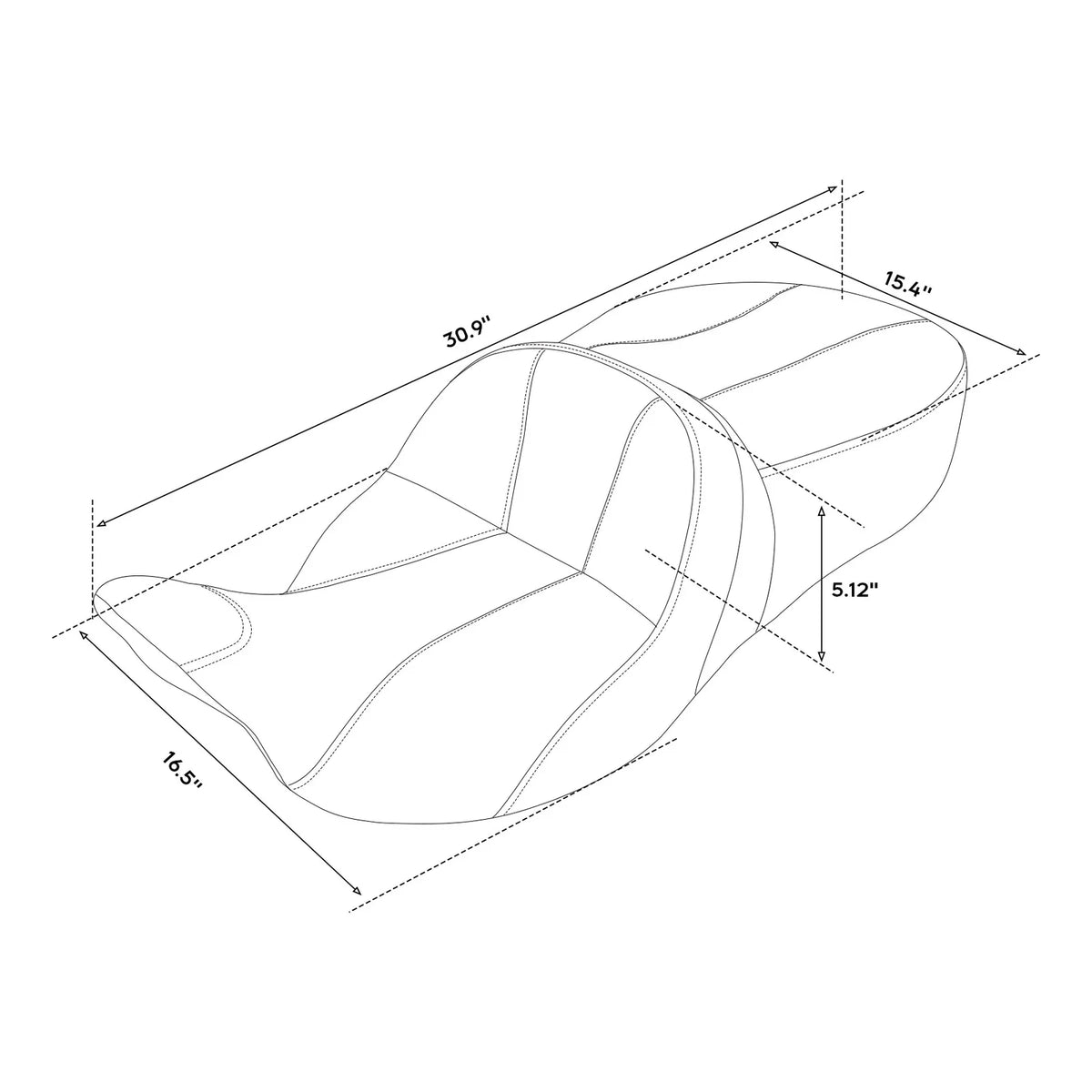 Rider Driver Passenger Seat for Harley Touring Electra Street Glide 2009-2023