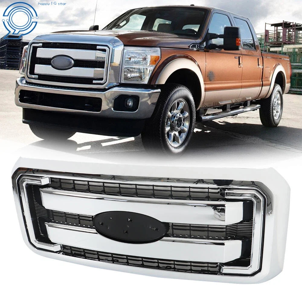 Front Radiator Grille Assembly for Ford Super Duty F250 F350 F450 F550 (2011–2016)