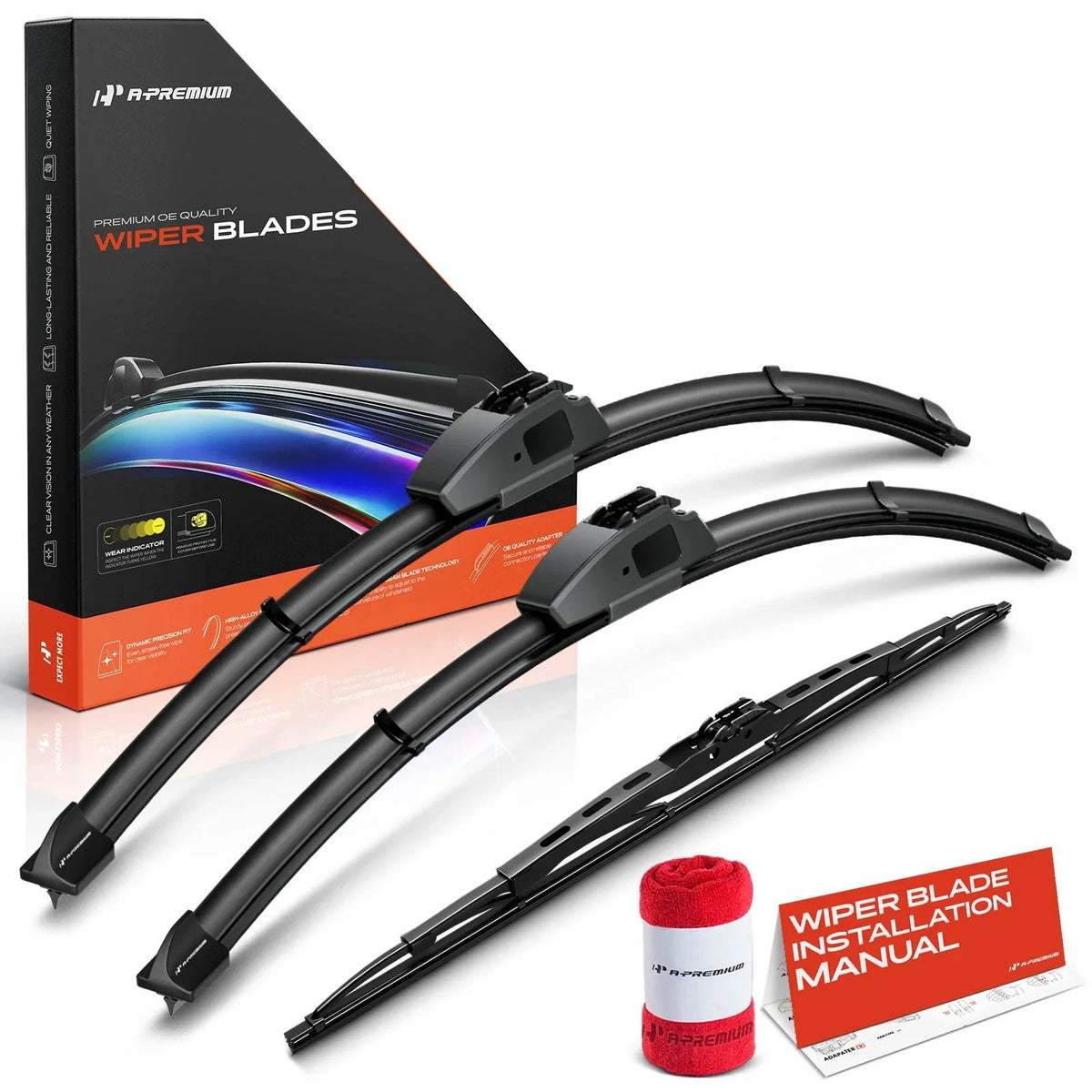 Set of 3 Wiper Blades for Ford Taurus (1996–2005) Mercury Wagon