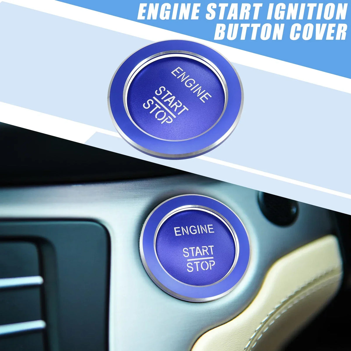Engine Start Stop Button Cover for B C GLC GLA CLA ML - Mercedes-Benz 2015-2023