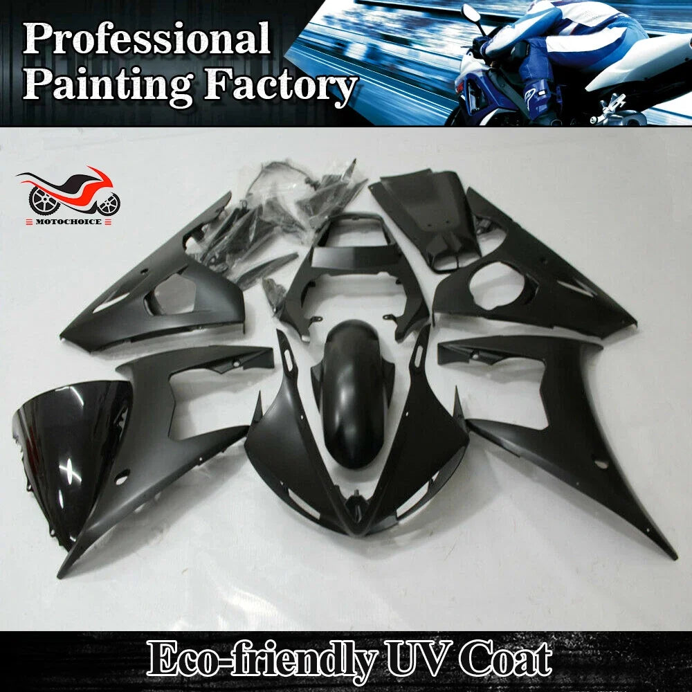 Fairing Kit for Yamaha YZF R6/R6S (2003–2009) Matte Black ABS Plastic