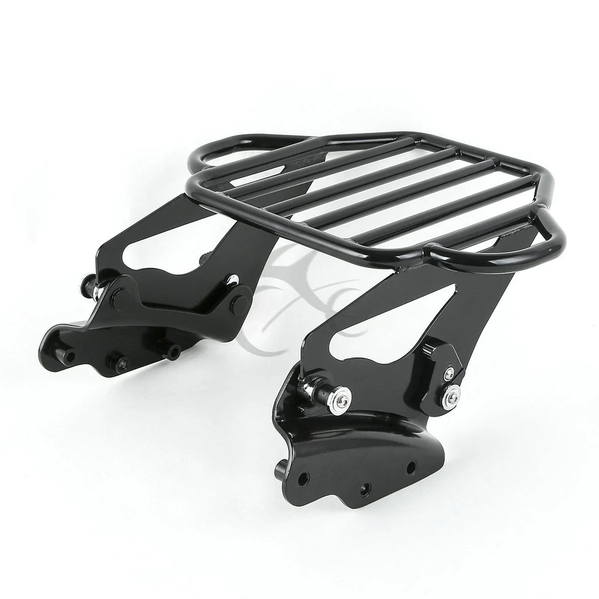 2X Black Luggage Rack + 4 Point Docking for Harley Electra Glide (2009–2013)